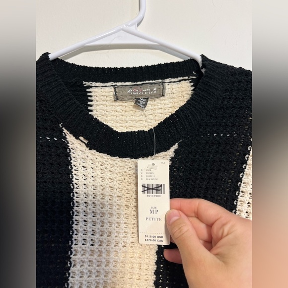 4SI3NNA Long-Sleeve Striped Sweater Mini Dress - Picture 7 of 8